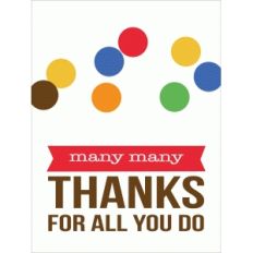 many many thanks quote card