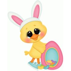 easter chick w large egg