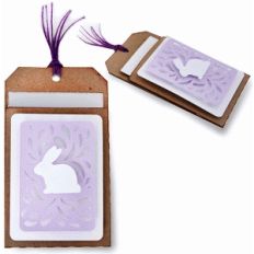 layered bunny gift card tag