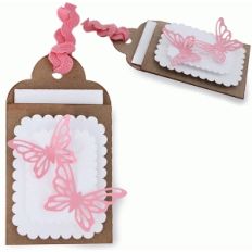 layered butterfly gift card tag