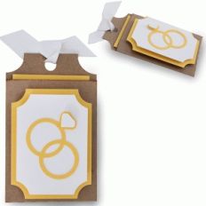 layered wedding rings gift card tag