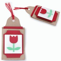 layered tulip gift card tag