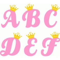 princess alphabet a-f