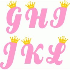 princess alphabet g-l