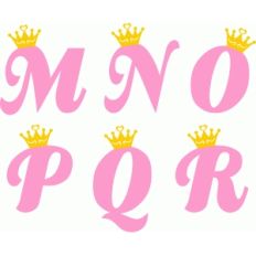 princess alphabet m-r