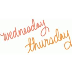 wednesday thursday