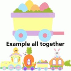 easter train car w eggs