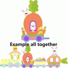 easter train car w animals