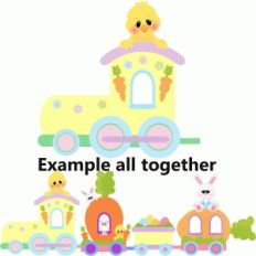 easter train engine w chick