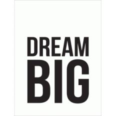 dream big 3x4 quote card