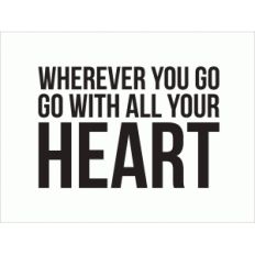 wherever you go 3x4 quote card
