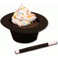 3d magician cupcake holder with wand