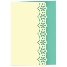 5x7 scalloped side fold card