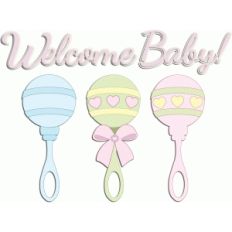 welcome baby rattles