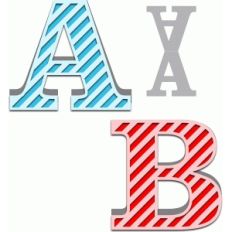 shaped letter card a-b