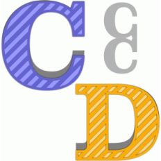 shaped letter card c-d