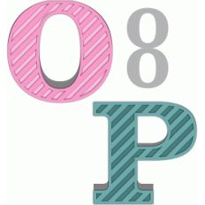 shaped letter card o-p