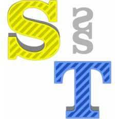 shaped letter card s-t