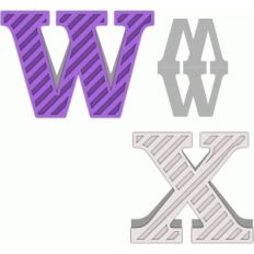 shaped letter card w-x