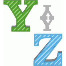 shaped letter card y-z