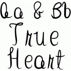 true heart font