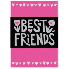 best friends card with wrap