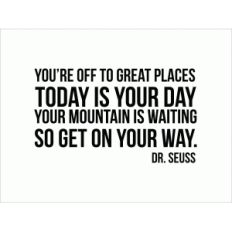 you're off to great places 3x4 quote card