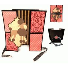 french poodle double bi-fold a7 card