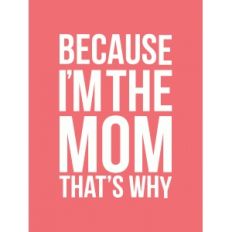 because i'm the mom 3x4 quote card
