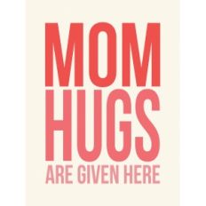 mom hugs 3x4 quote card