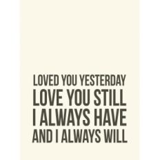 loved you yesterday 3x4 quote card