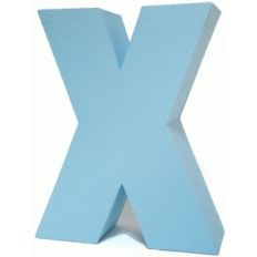 3d square letter block x