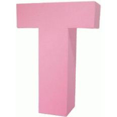 3d square letter block t