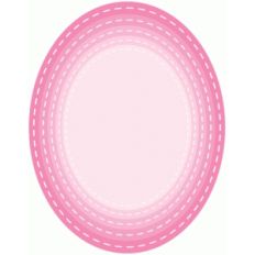 set of stitched nested ovals