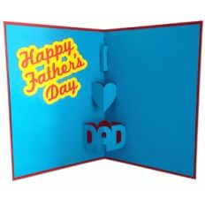 i love dad pop-up card