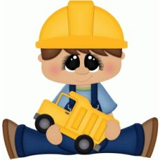 boy playing w dump truck