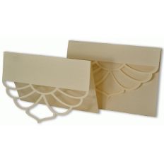 art nouveau flower card and envelope