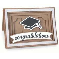 graduation cap shadow box card