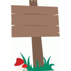 wooden sign