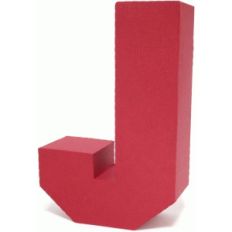 3d square letter block j