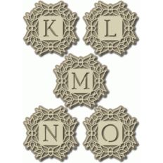 folk art monogram klmno