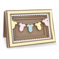 onsie banner shadow box card