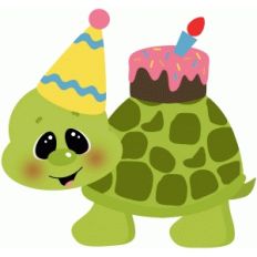 birthday turtle w cake
