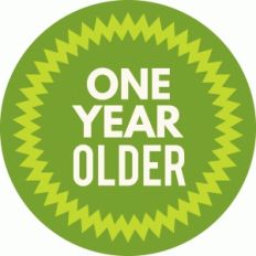 one year older