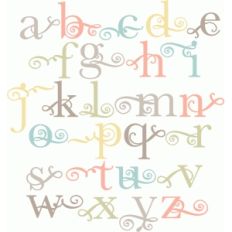 flourish lowercase monograms