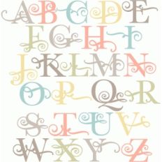 flourish uppercase monograms