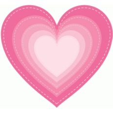 nested stitched heart shapes