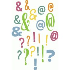 handwriting letter sets - punctuation
