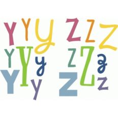 handwriting letter sets - yz