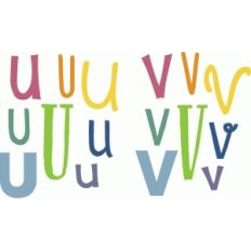 handwriting letter sets - uv